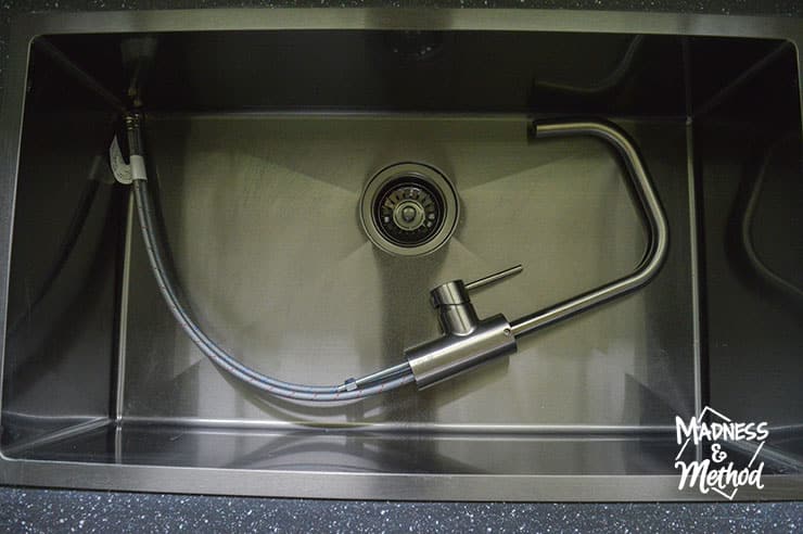 kitchen faucet in sink