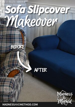 Sofa Slipcover Makeover | Madness & Method