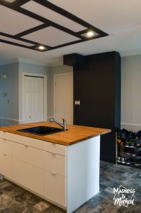 white budget kitchen reveal with black accents