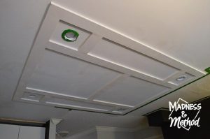 faux coffered ceiling diy shape