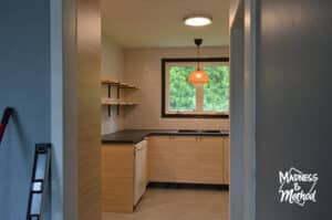 kitchen with lights