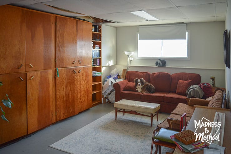 basement living room
