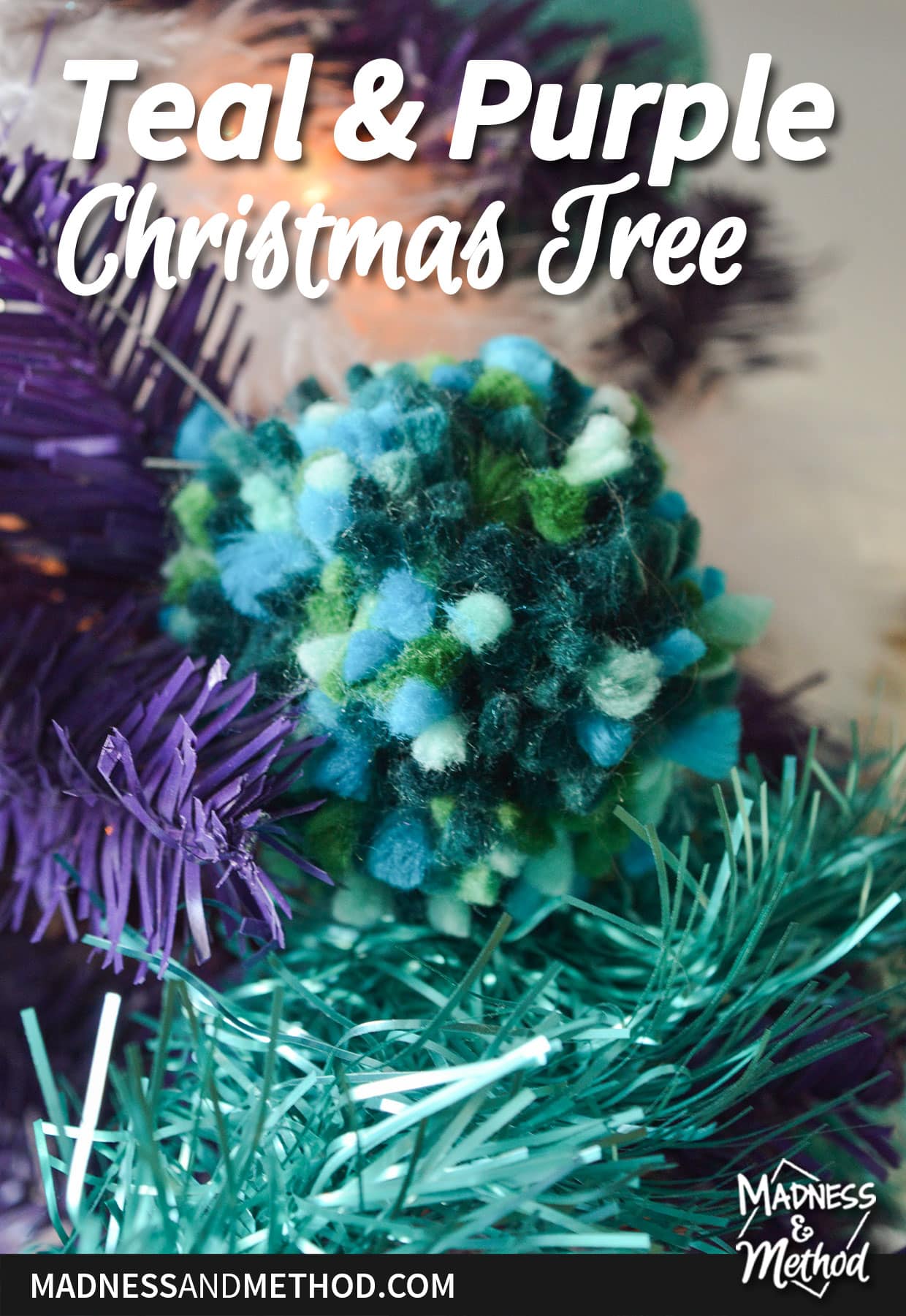 custom teal pompom