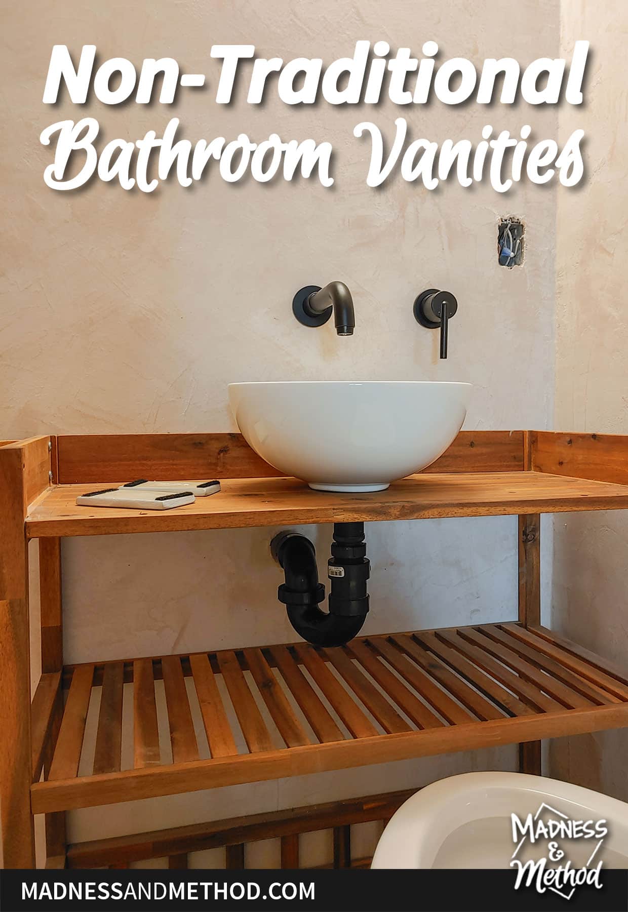 bathroom vanity from kitchen cart