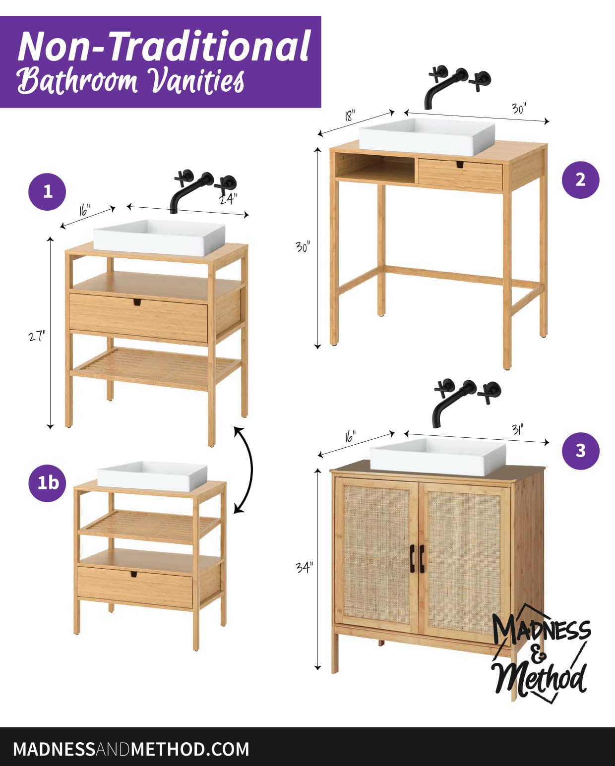 non traditional bathroom vanity ideas