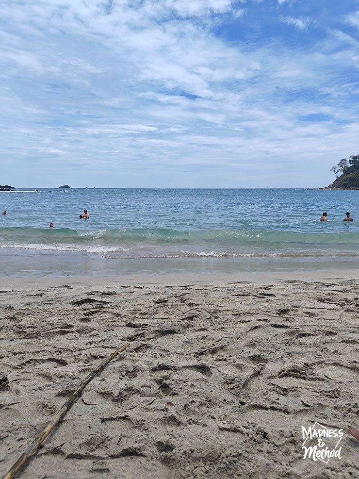 white sandy beach in costa rica