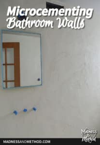 microcementing bathroom walls