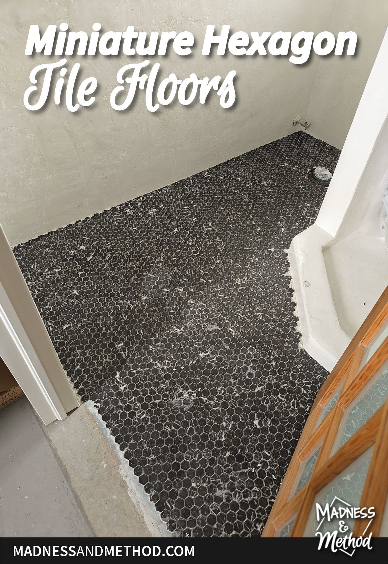 miniature hexagon tile floors install
