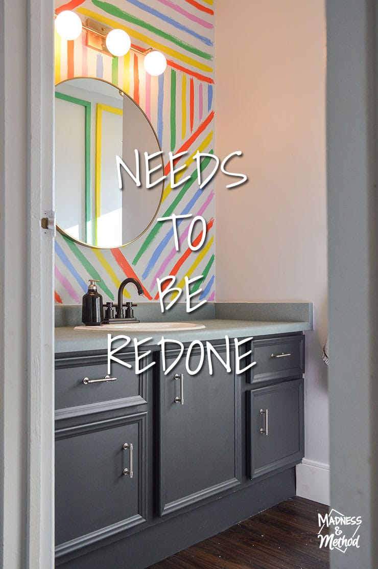 rainbow stripe bathroom