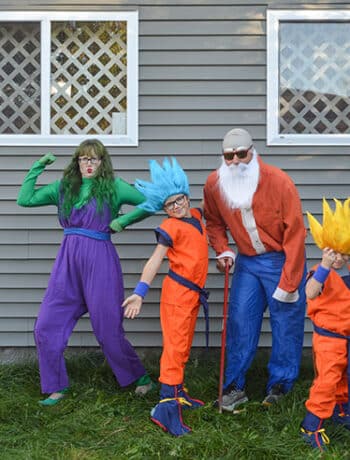 family dragon ball Halloween costumes