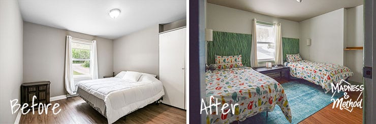 twin bedroom layout
